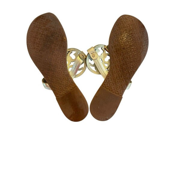 Tory Burch Metallic Gold Miller Logo Sandals Women’s Size 9 – Pre-Owned - Picture 7 of 10